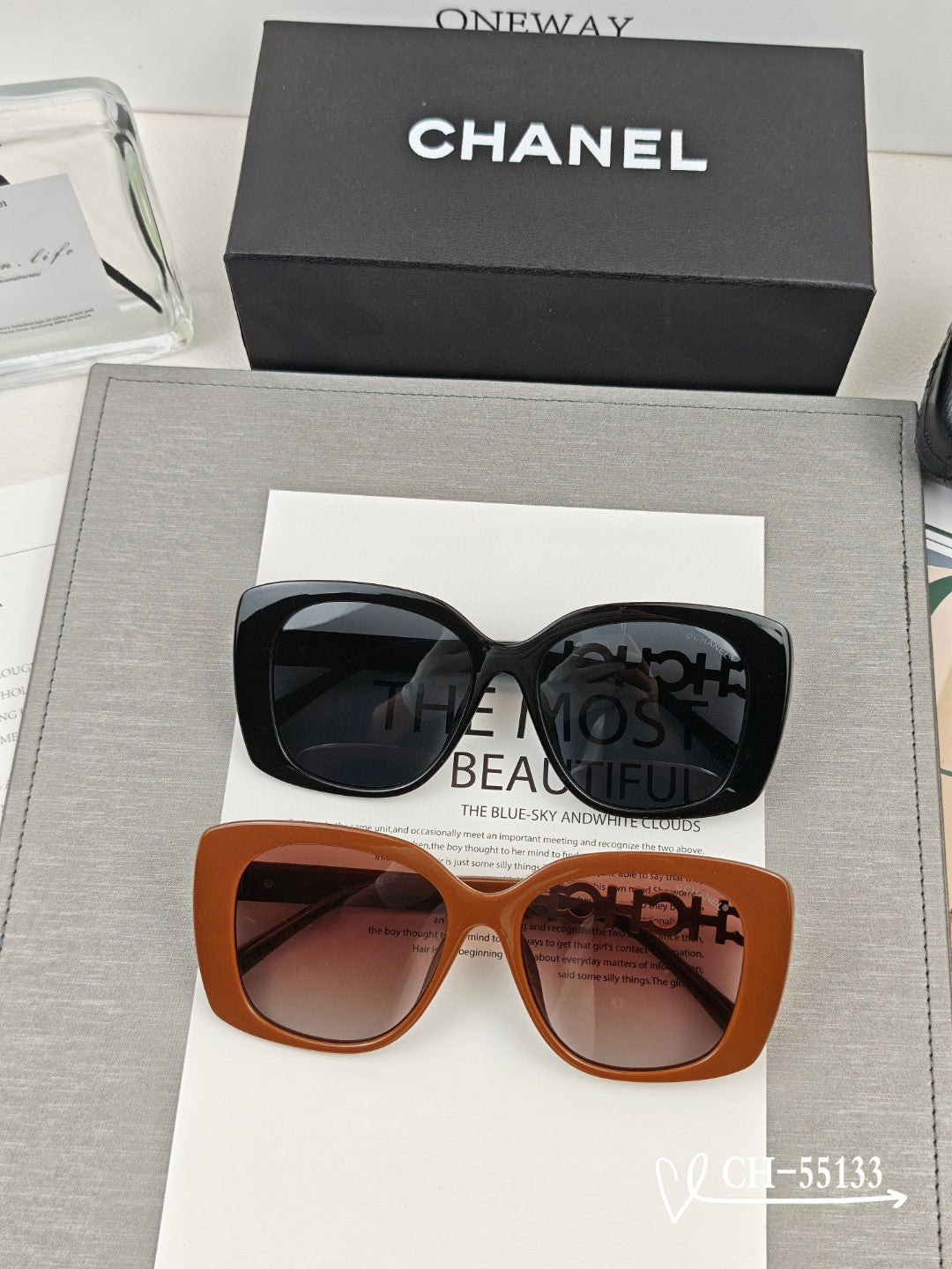 SQUARE SUNGLASSES 55133 IN ACETATE METAL FRAME - Black