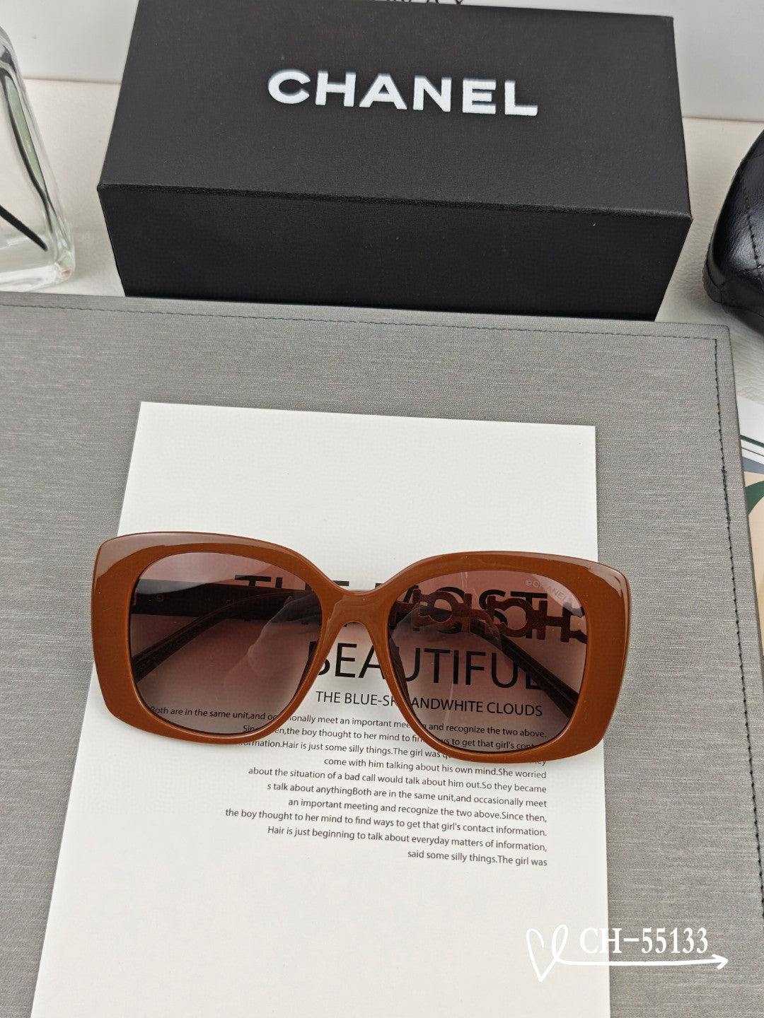 SQUARE SUNGLASSES 55133 IN ACETATE METAL FRAME - Black