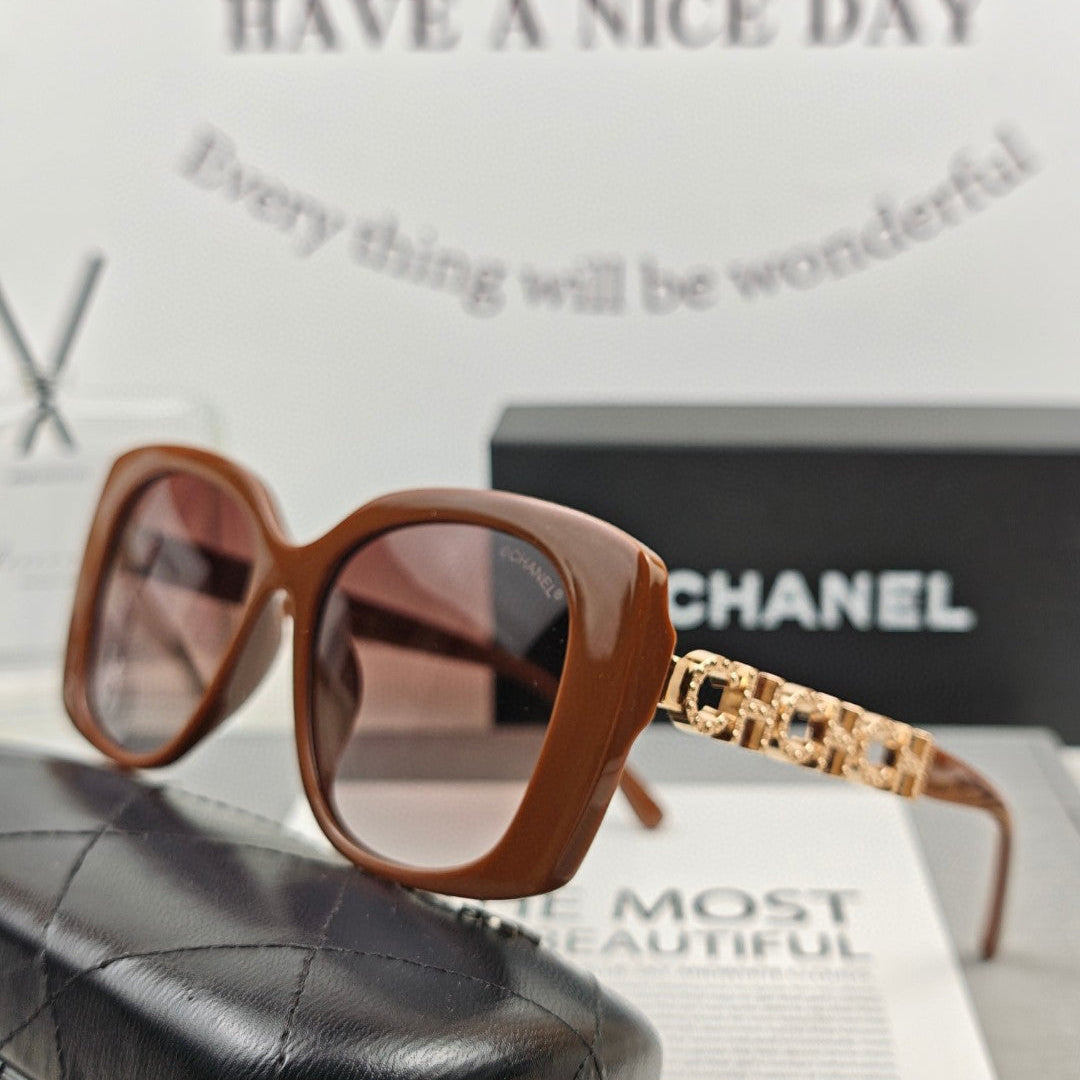 SQUARE SUNGLASSES 55133 IN ACETATE METAL FRAME - Black