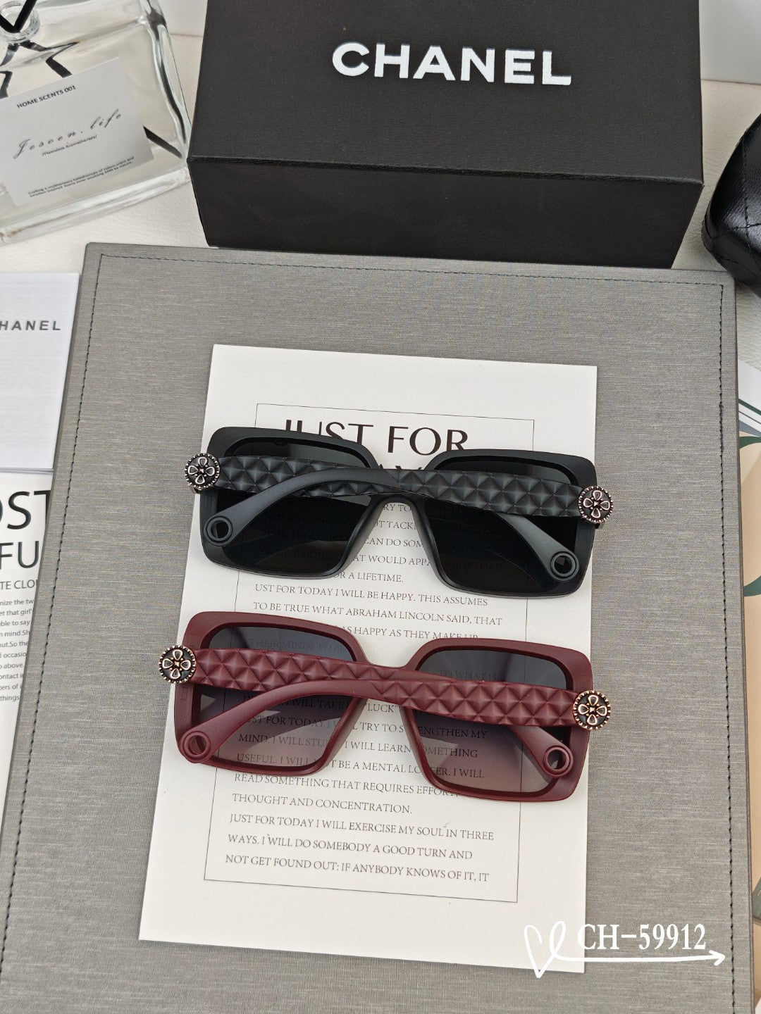 SQUARE SUNGLASSES 59912 IN ACETATE - Black