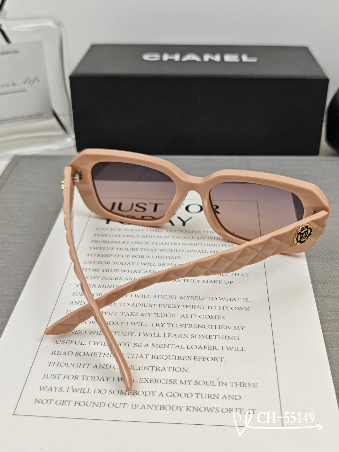 RECTANGULAR SUNGLASSES 55149 IN ACETATE - Black