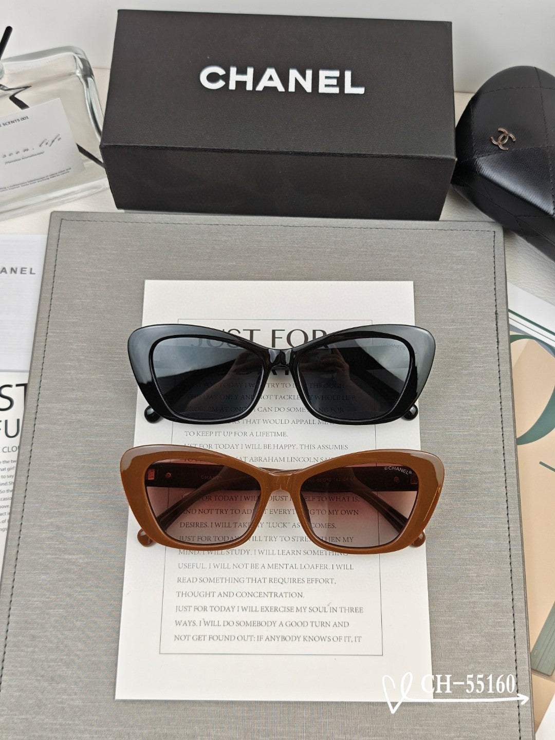 CAT EYE SUNGLASSES 55160 IN ACETATE - Black