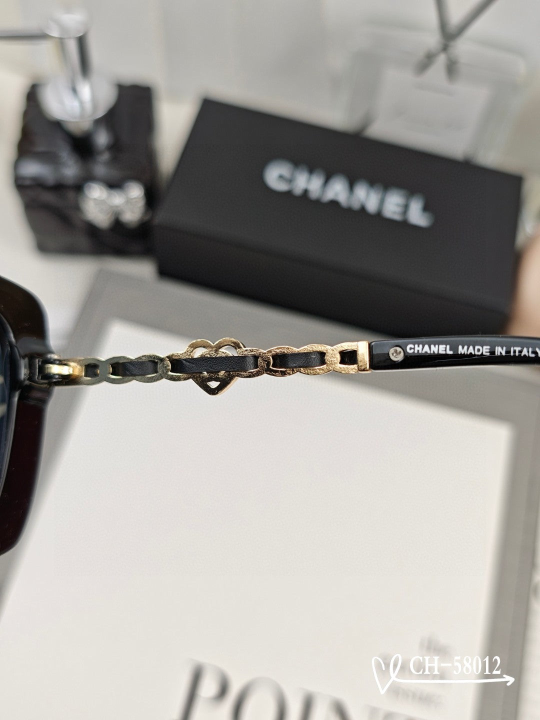SQUARE SUNGLASSES 58012 IN ACETATE - Black
