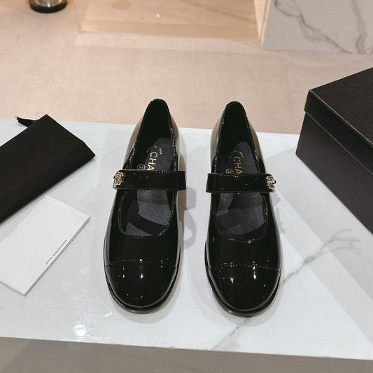 mary jane flat black patent calfskin - 35