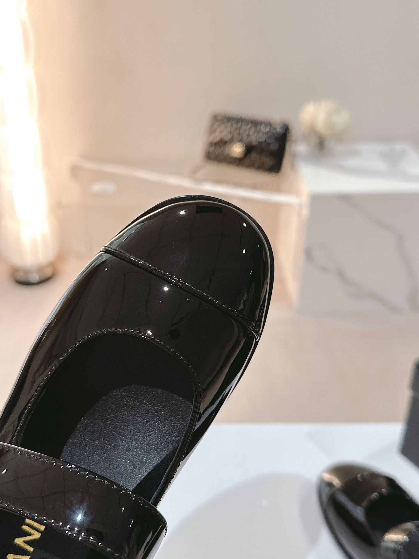 mary jane flat black patent calfskin - 35