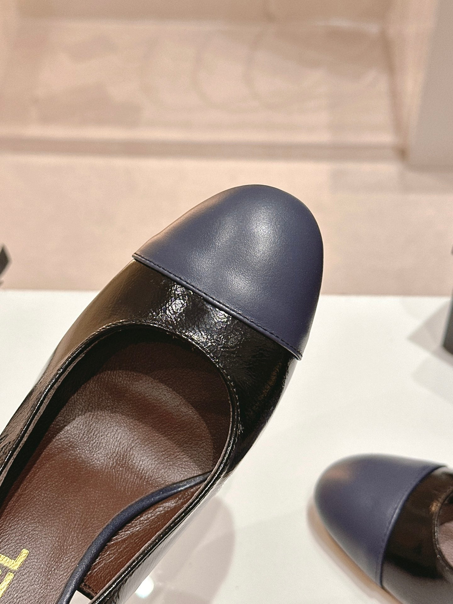 HIGH SLINGBACKS BLACK MIX VIOLET SHEEPSKIN - 35