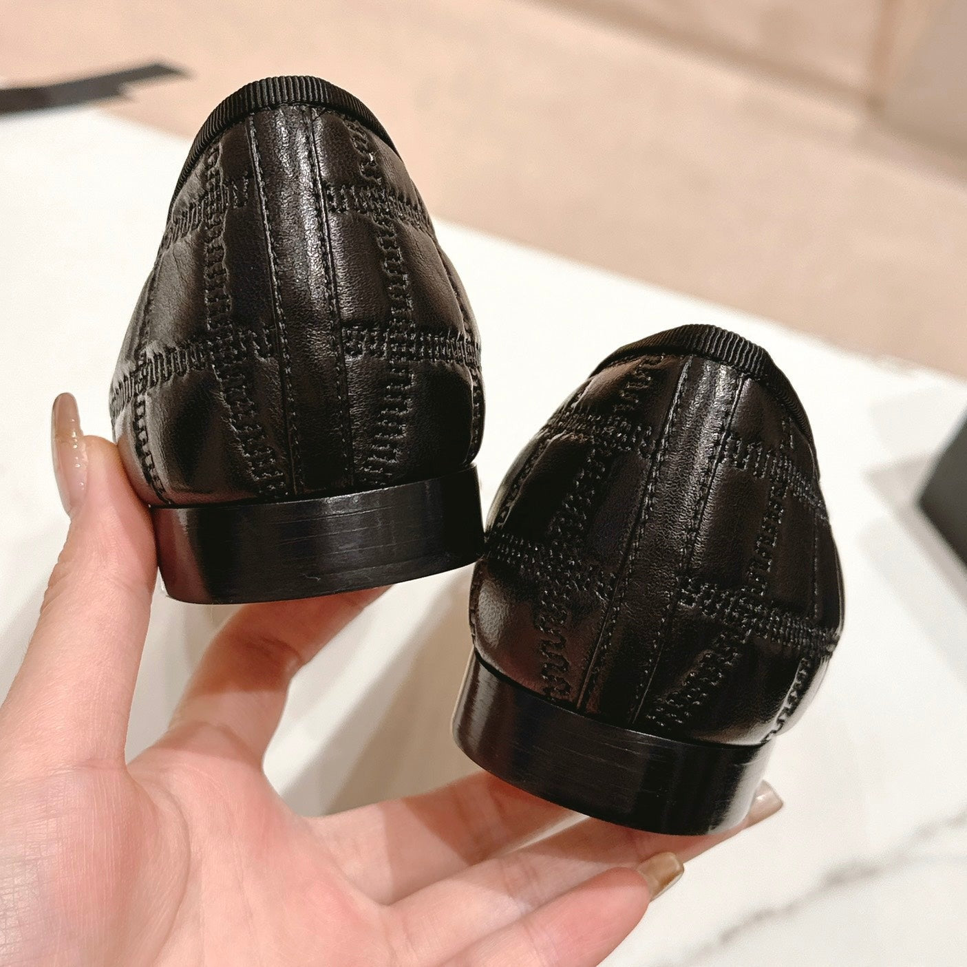 Double C New Ballet Flats Black Lambskin - 34
