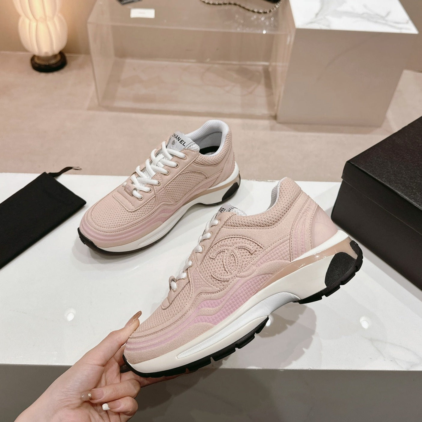 Pale Pink Sneaker Breathable mesh - 35
