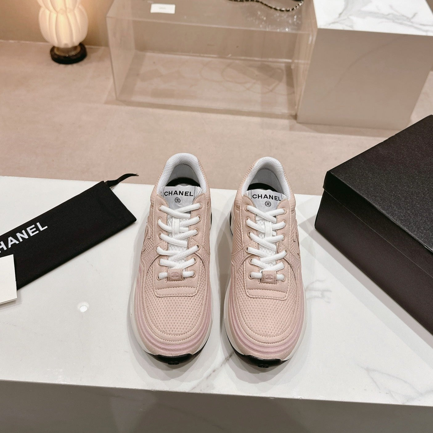 Pale Pink Sneaker Breathable mesh - 35