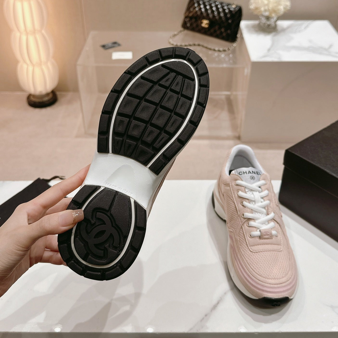 Pale Pink Sneaker Breathable mesh - 35