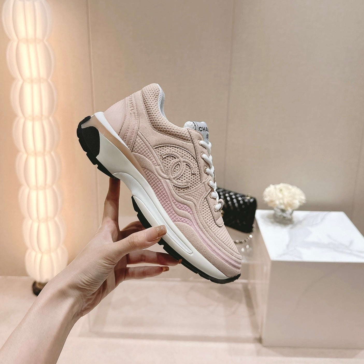 Pale Pink Sneaker Breathable mesh - 35