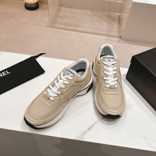 Women's Beige Cream Sneaker Breathable mesh - 35