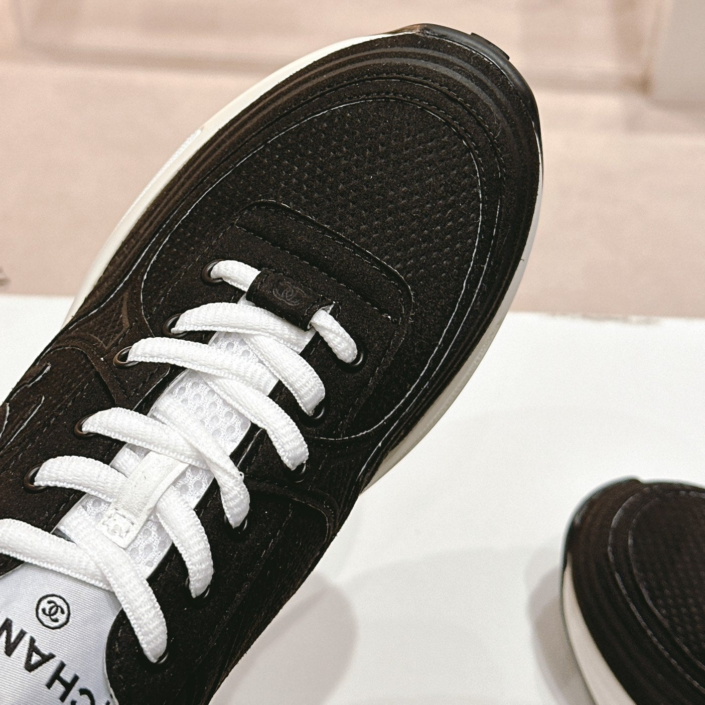Women's Black White Sneaker Breathable mesh - 35