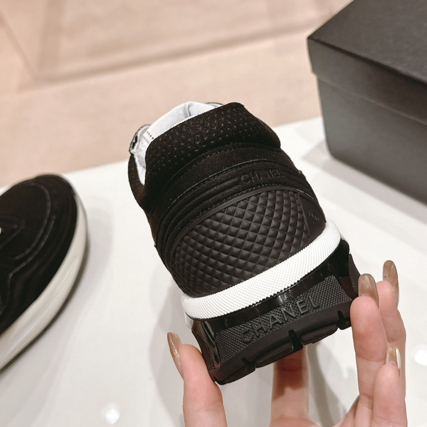 Women's Black White Sneaker Breathable mesh - 35