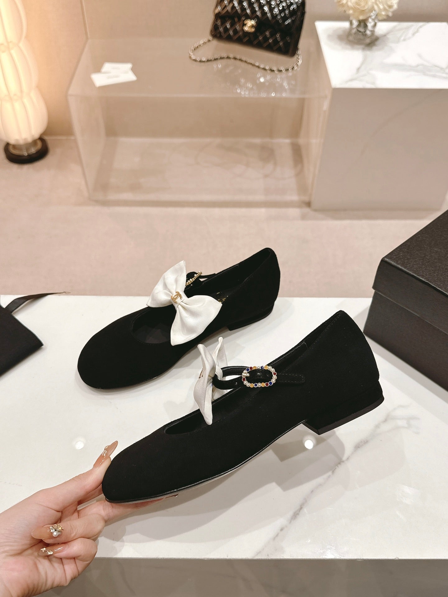 MARY JANE SHOES BLACK CALFSKIN - 35