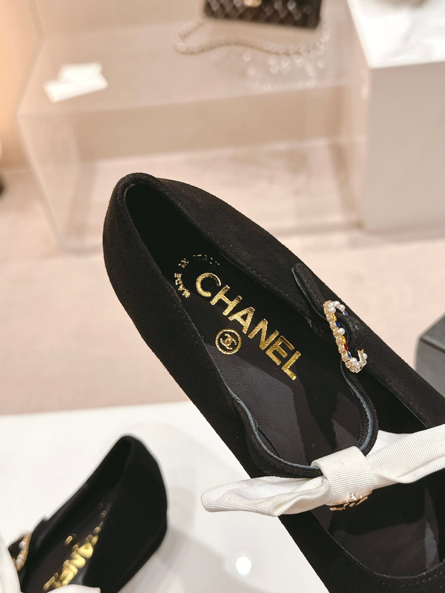 MARY JANE SHOES BLACK CALFSKIN - 35