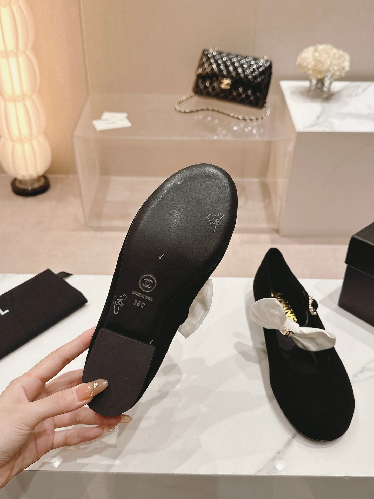 MARY JANE SHOES BLACK CALFSKIN - 35
