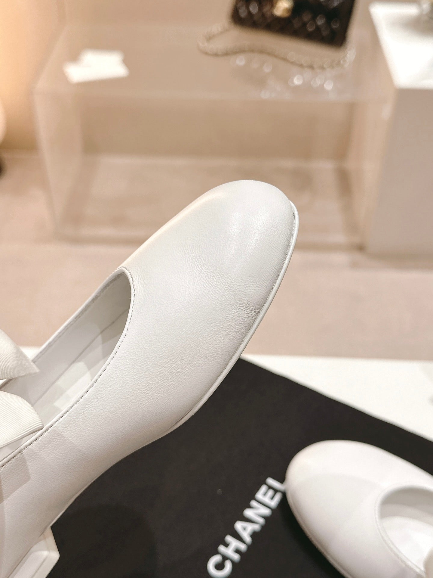 MARY JANE SHOES WHITE CALFSKIN - 35