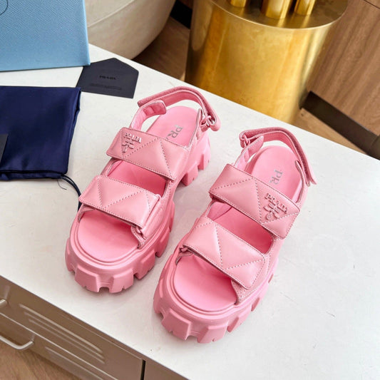 PRA MONOLITH NAPPA SANDALS BRIGHT PINK LAMBSKIN - 34