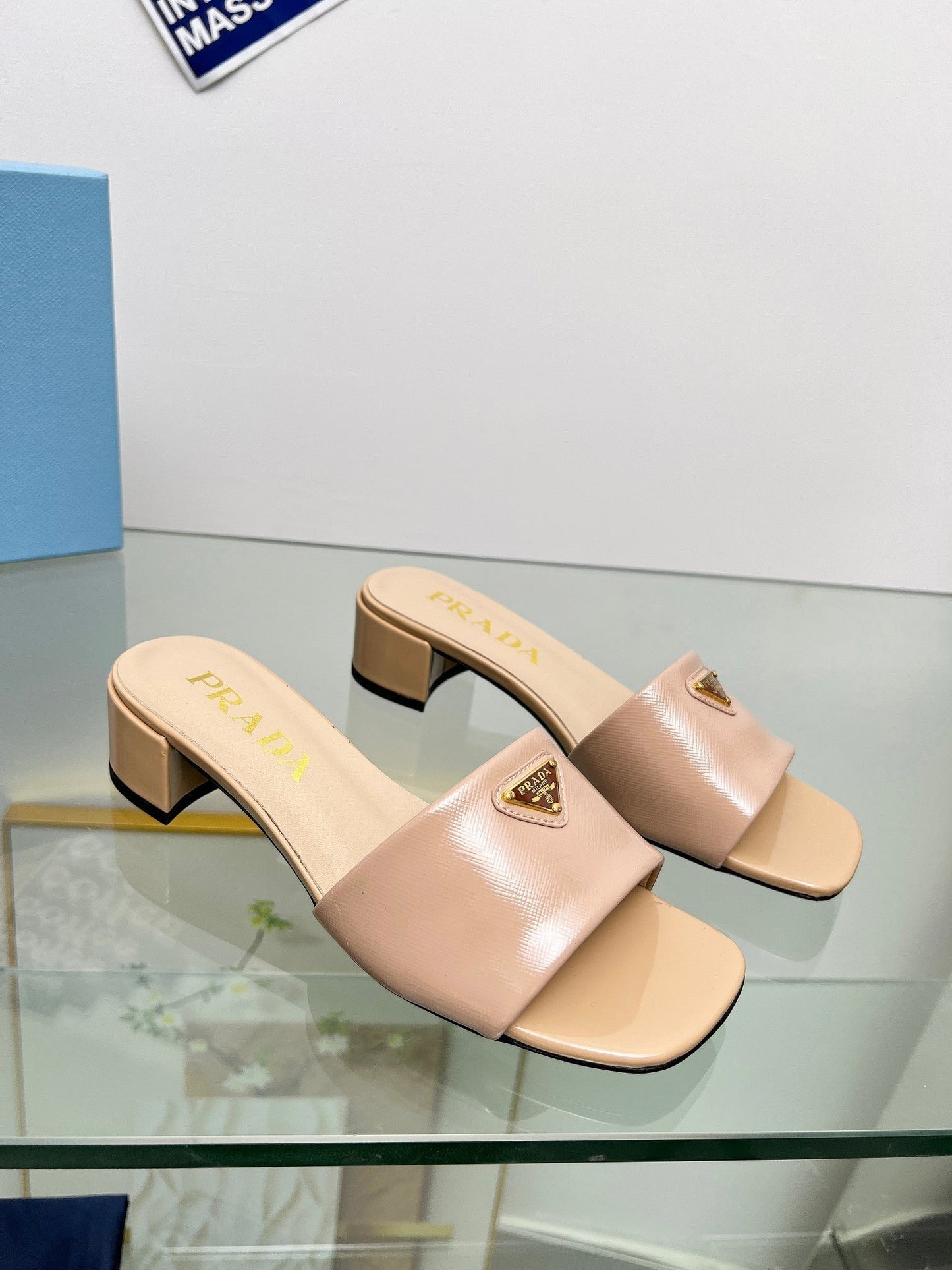 PRA EMBROIDERED SLIDES 40 TUSCAN CALFSKIN - 35