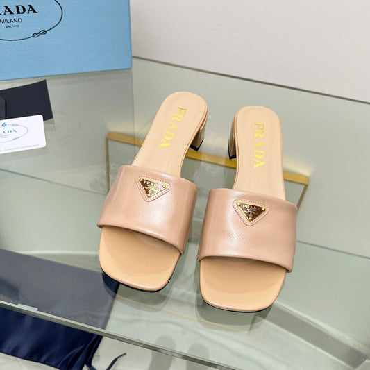 PRA EMBROIDERED SLIDES 40 TUSCAN CALFSKIN - 35