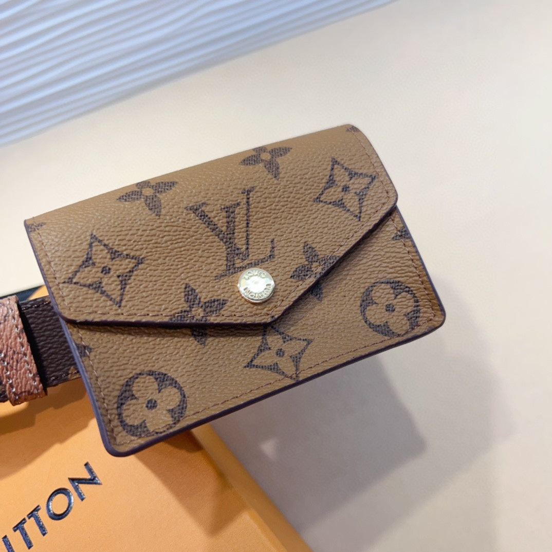 LV Daily Multi Pocket 30mm Belt Bag Light Brown Leather - 30