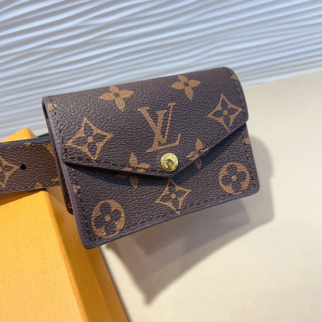 LV Daily Multi Pocket 30mm Belt Bag Brown Leather - 30