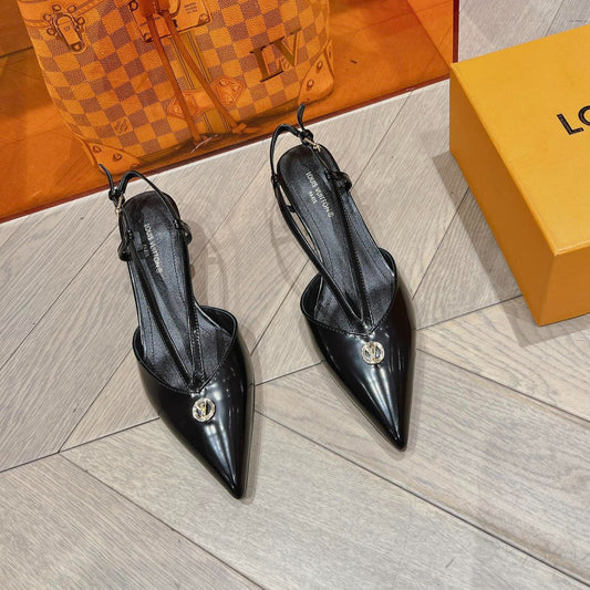 LV LOW HEEL SLINGBACK BLACK - 34