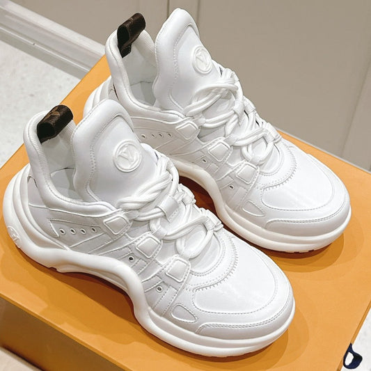 LV BARRACUDA SNEAKER IN WHITE CALFSKIN - 35