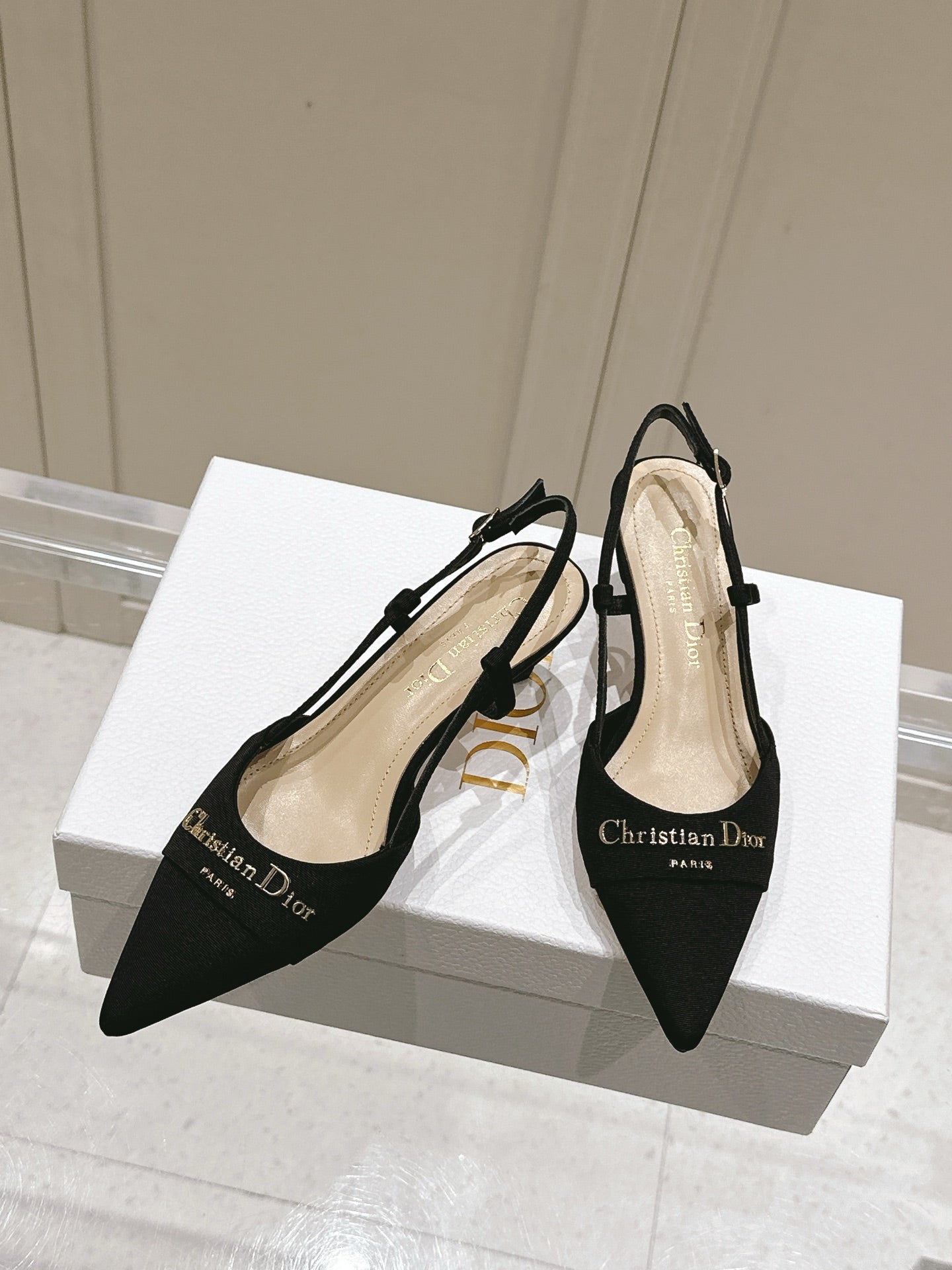 MY DD 25S SLINGBACK PUMP 50MM IN BLACK FABRIC - 34
