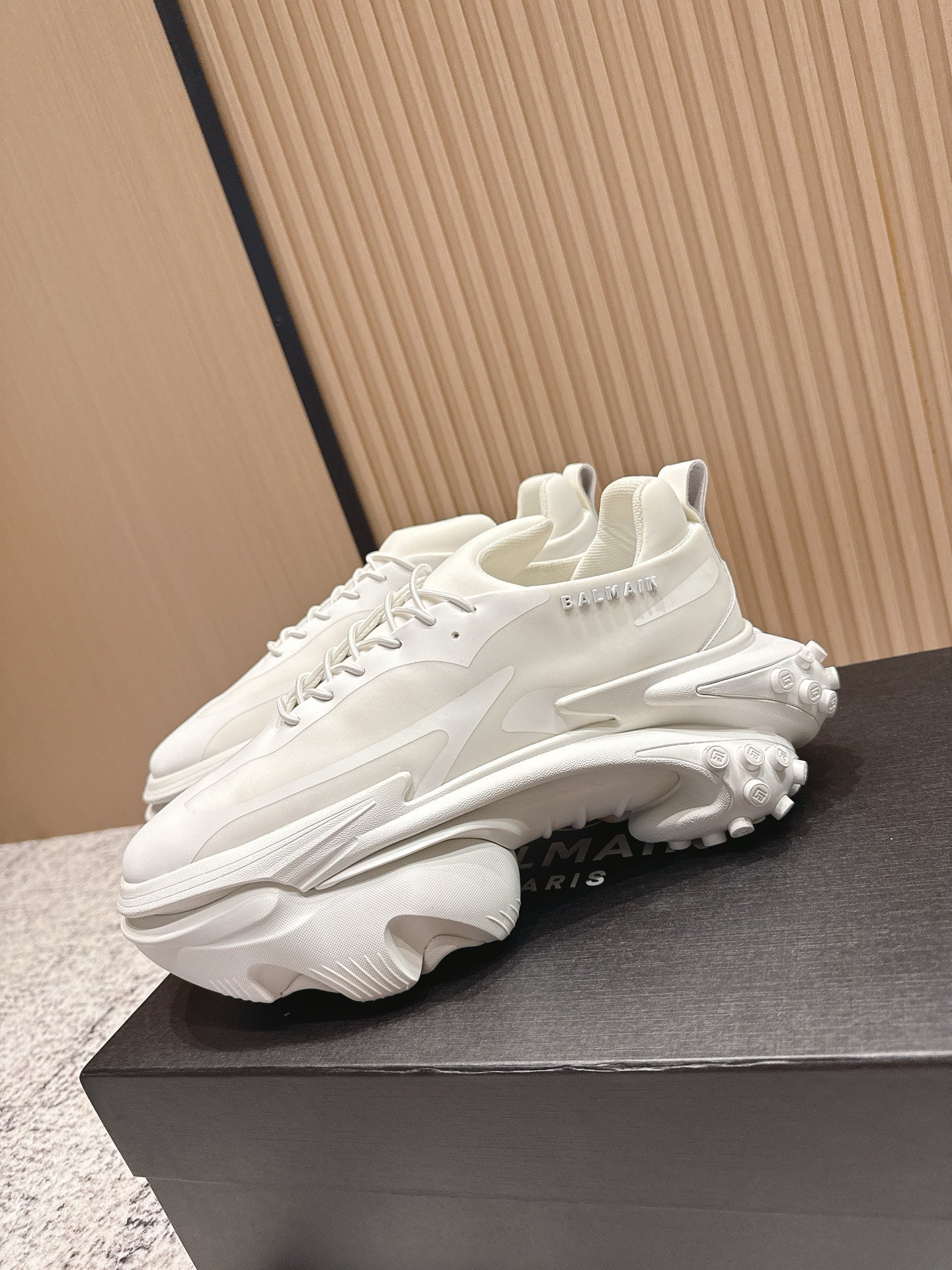 КРОСІВКИ BALMAIN 26S 60 ММ З БІЛОЇ ТЕЛЯЧОЇ ШКІРИ