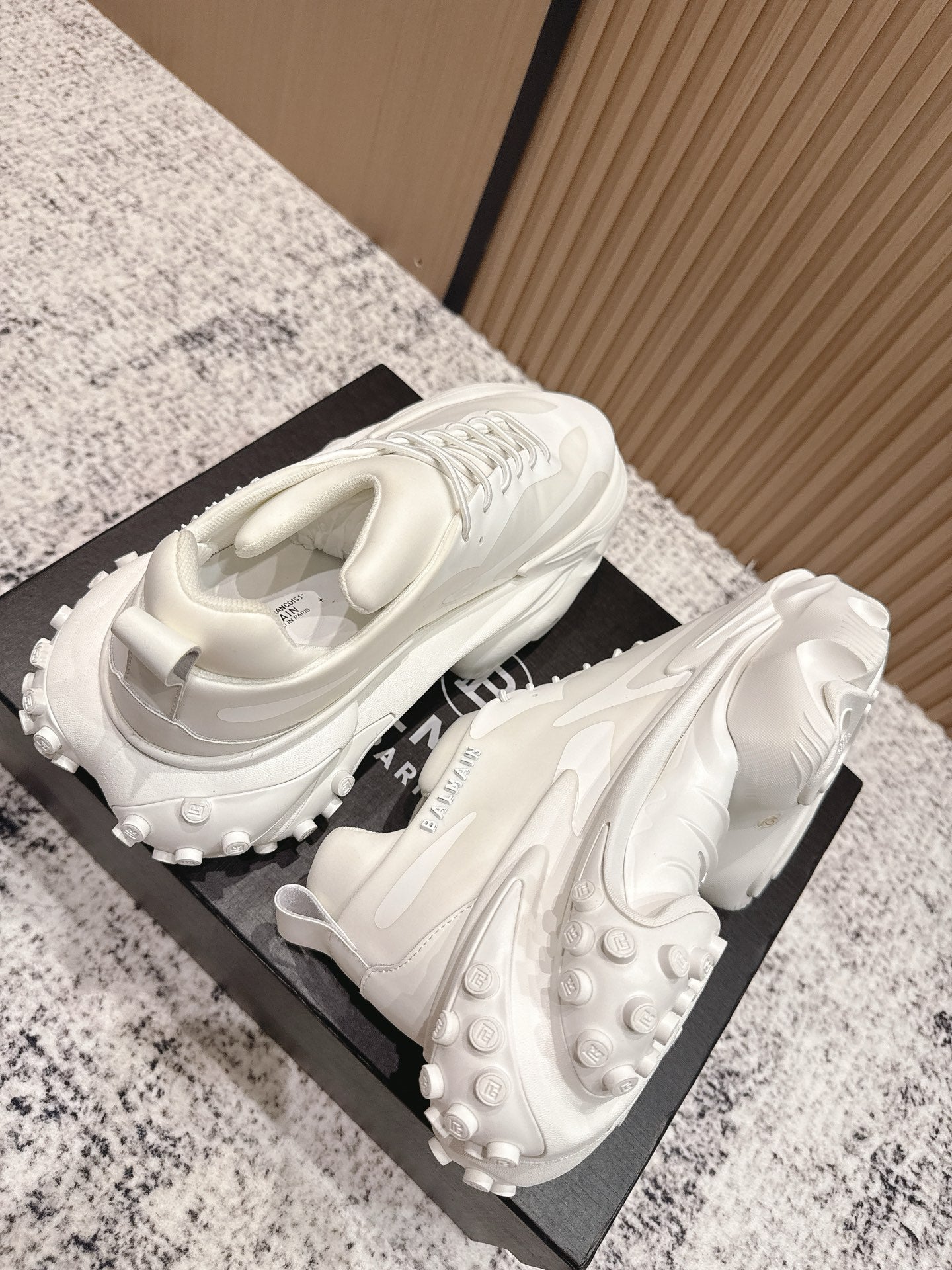 КРОСІВКИ BALMAIN 26S 60 ММ З БІЛОЇ ТЕЛЯЧОЇ ШКІРИ