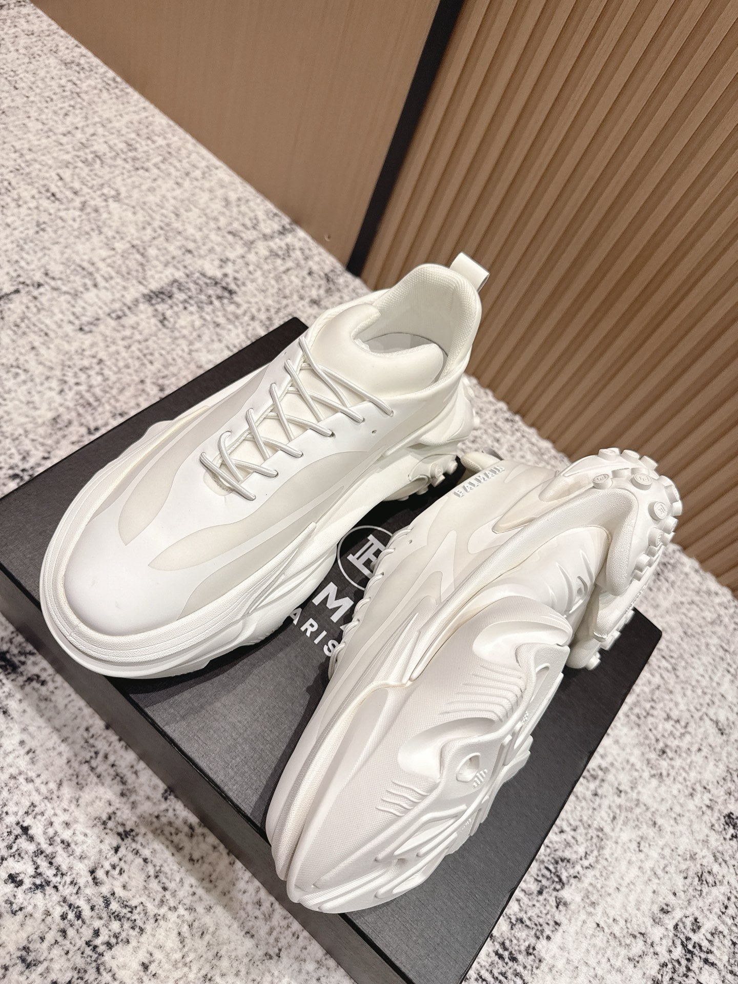 КРОСІВКИ BALMAIN 26S 60 ММ З БІЛОЇ ТЕЛЯЧОЇ ШКІРИ