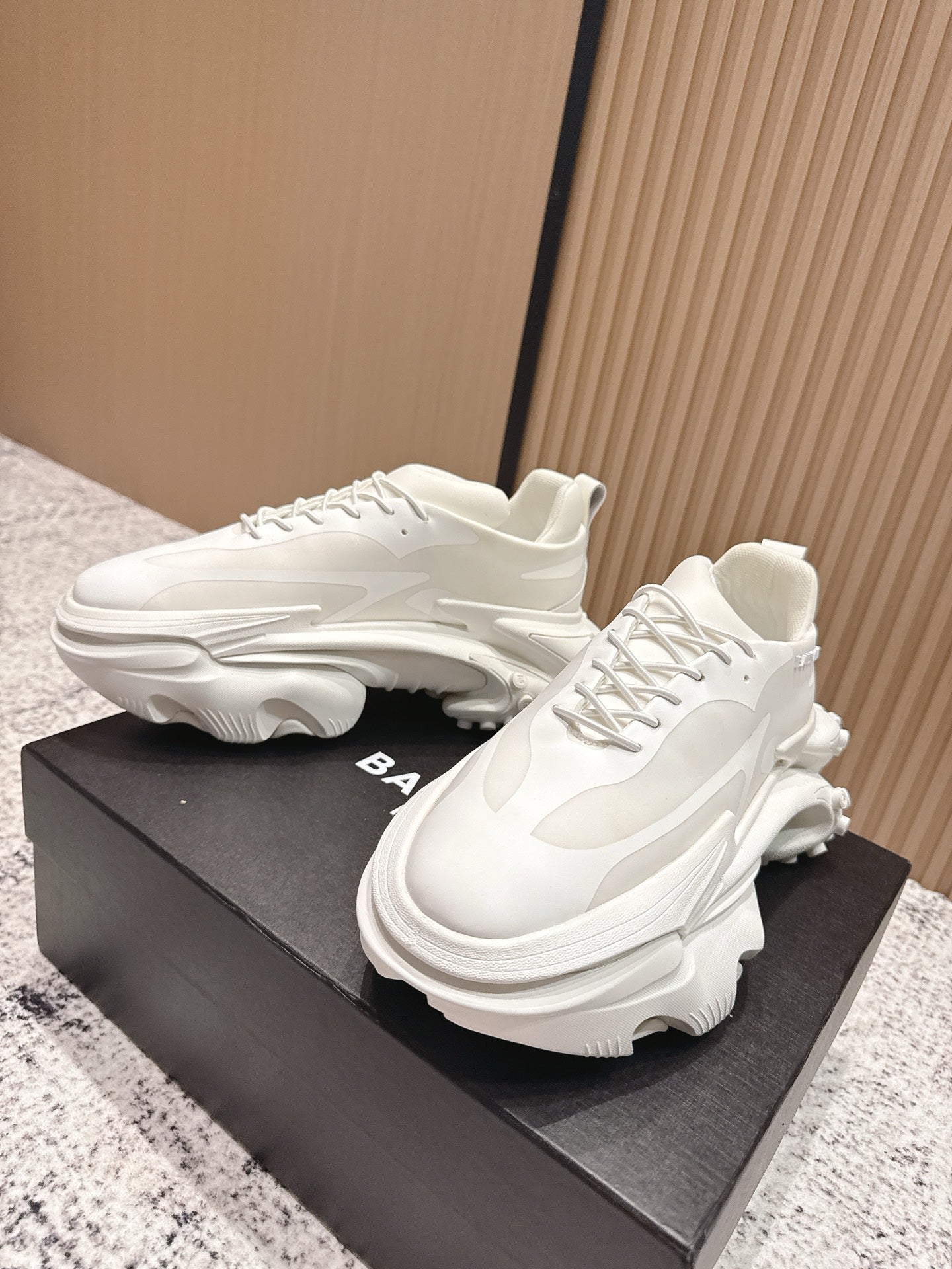 КРОСІВКИ BALMAIN 26S 60 ММ З БІЛОЇ ТЕЛЯЧОЇ ШКІРИ