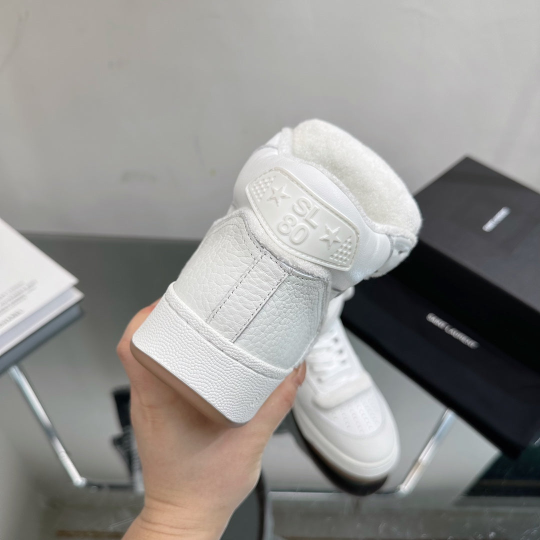 SL SL/80 MID-TOP SNEAKER WHITE CALFSKIN - 35