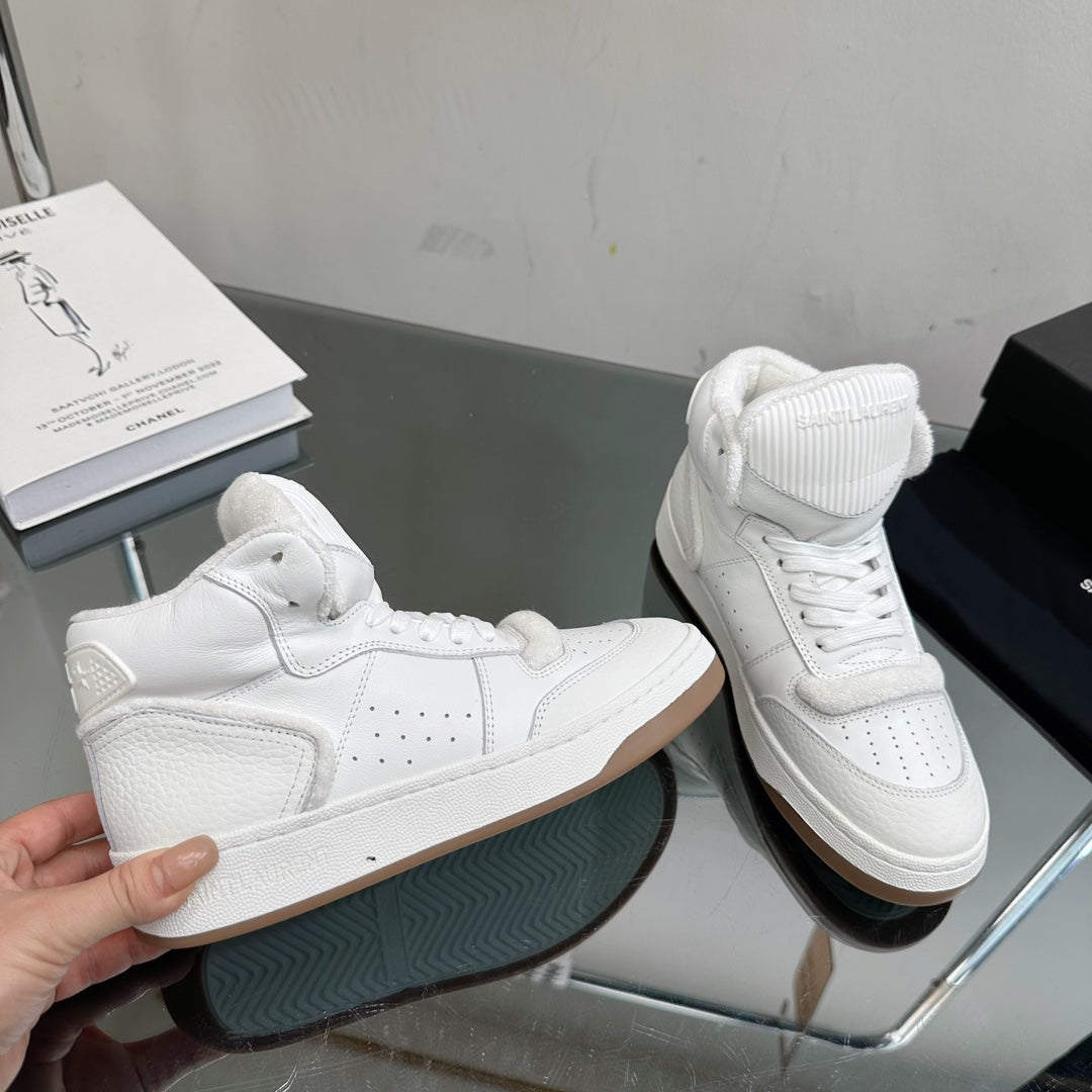 SL SL/80 MID-TOP SNEAKER WHITE CALFSKIN - 35