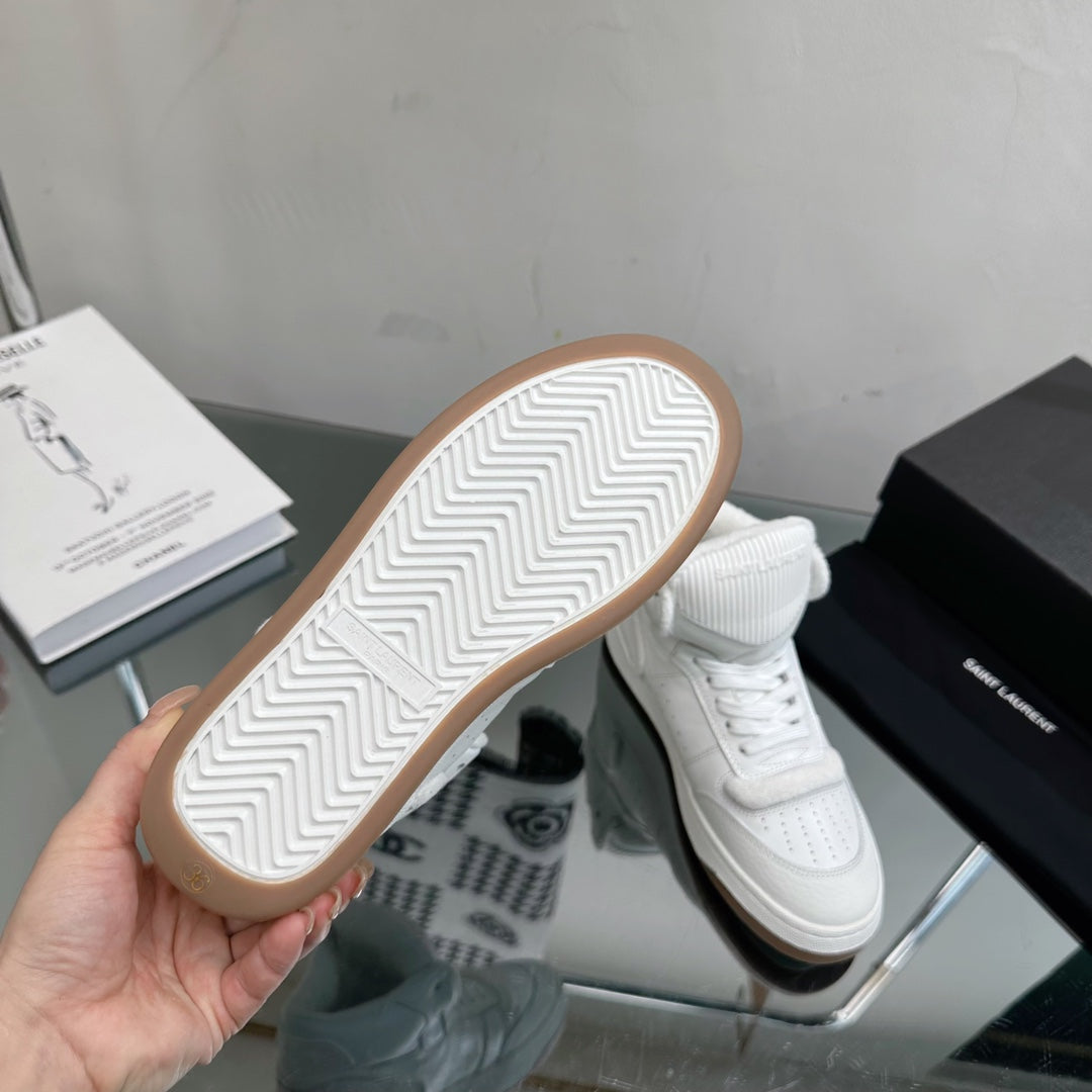 SL SL/80 MID-TOP SNEAKER WHITE CALFSKIN - 35