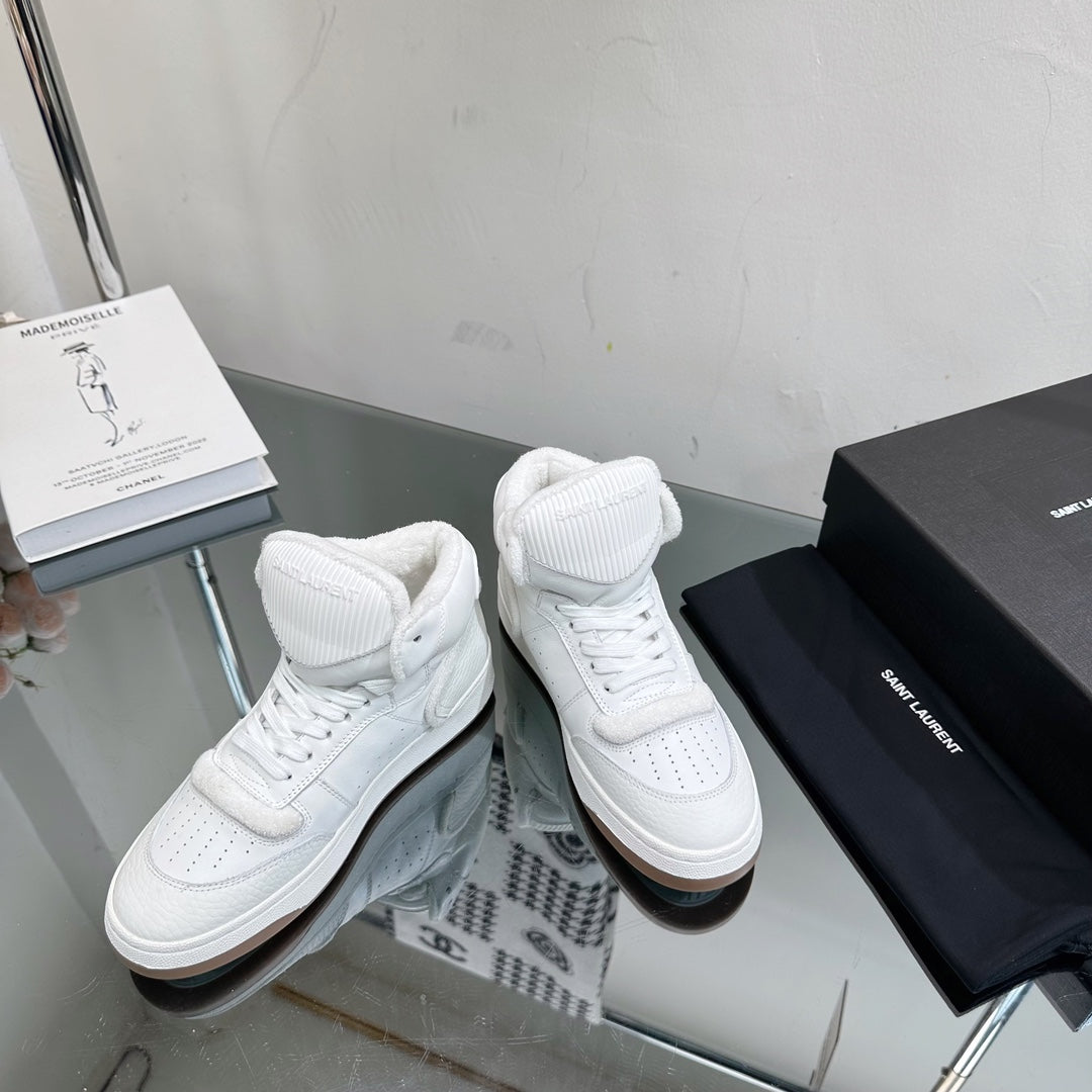 SL SL/80 MID-TOP SNEAKER WHITE CALFSKIN - 35