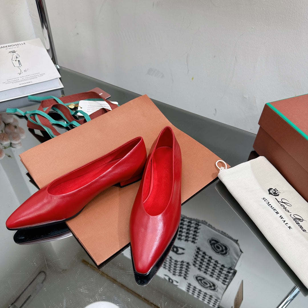 LP REBECCA BALLERINAS CRIMSON CALFSKIN - 35