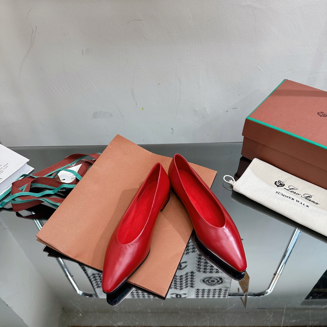 LP REBECCA BALLERINAS CRIMSON CALFSKIN - 35