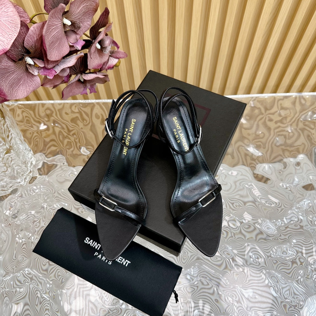 KITTY SANDALS 70 IN BLACK LEATHER - 35