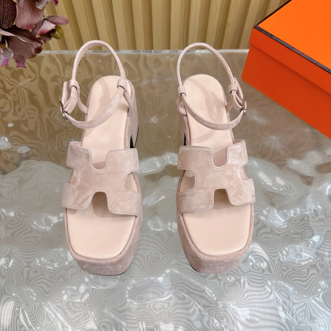 JAM 30 SANDAL IN BABY PINK VELVET - 35