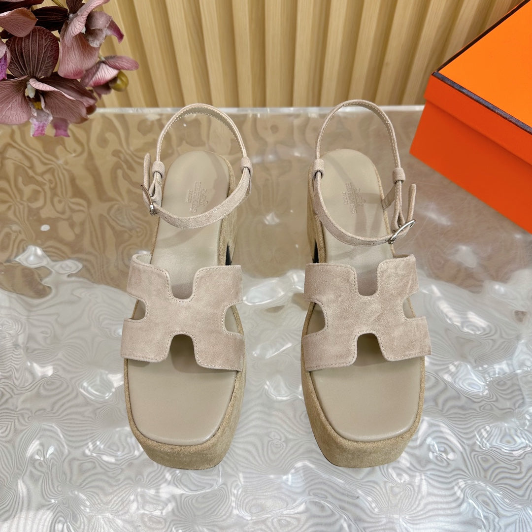 JAM 30 SANDAL IN TORTILLA BROWN VELVET - 35