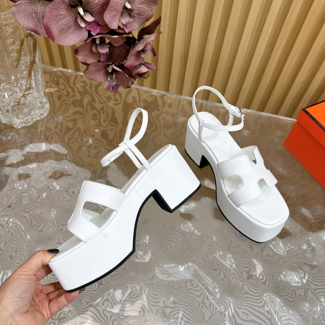 JAM 30 SANDAL IN WHITE CALFSKIN - 35