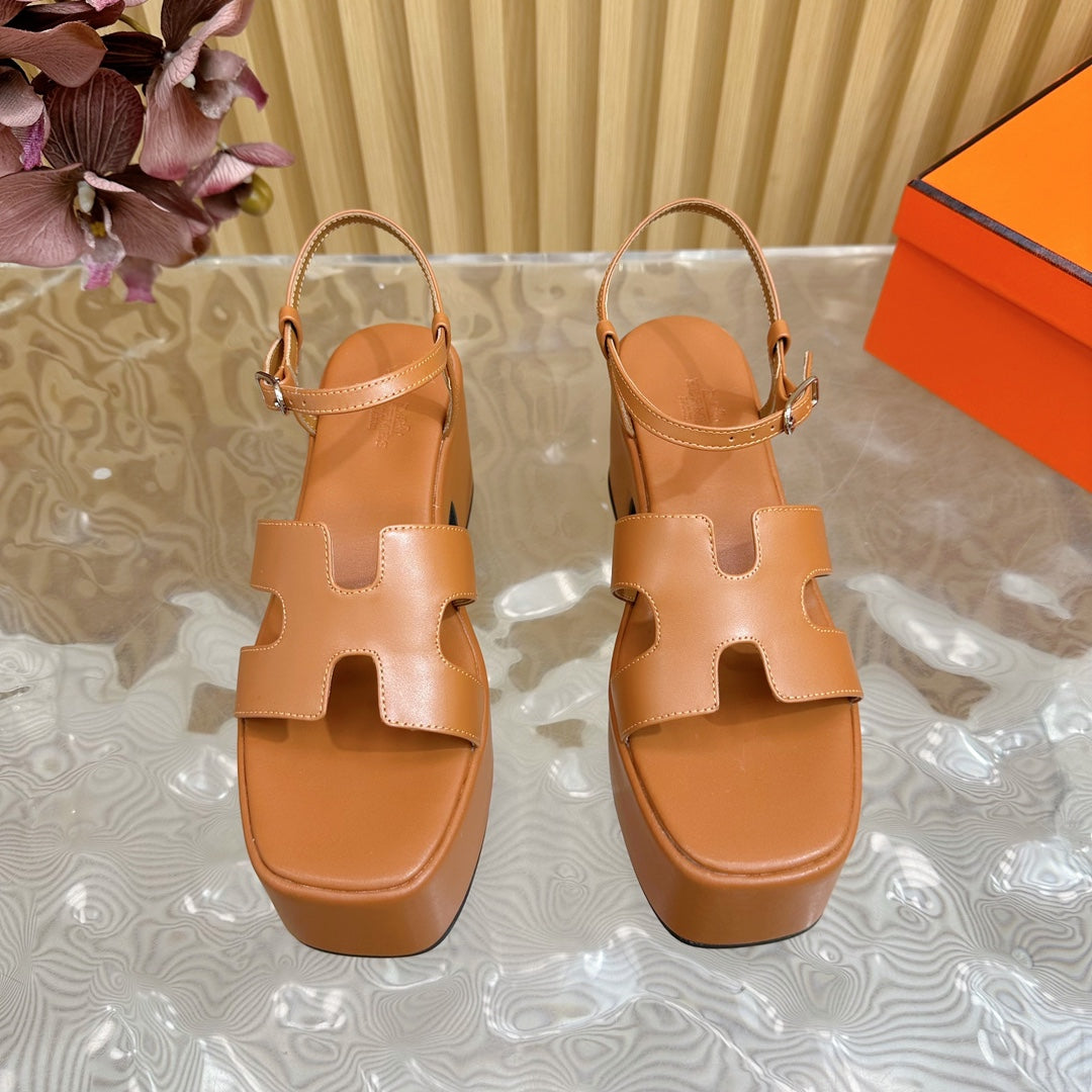 JAM 30 SANDAL IN BRONZE BROWN CALFSKIN - 35