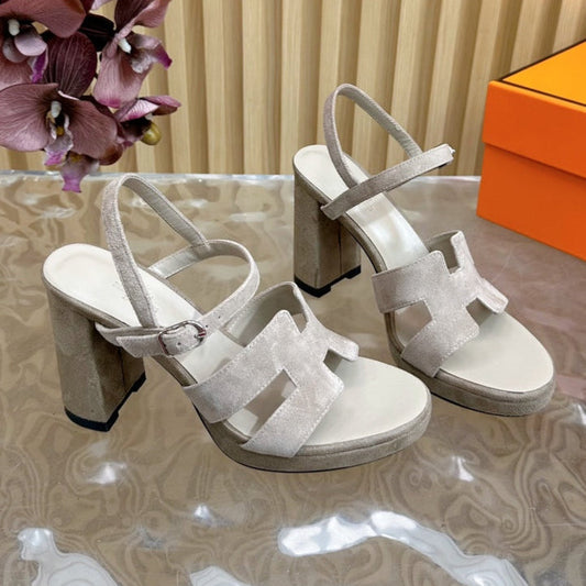 JAZZ 90 SANDAL IN PASTEL GRAY SUEDE - 35