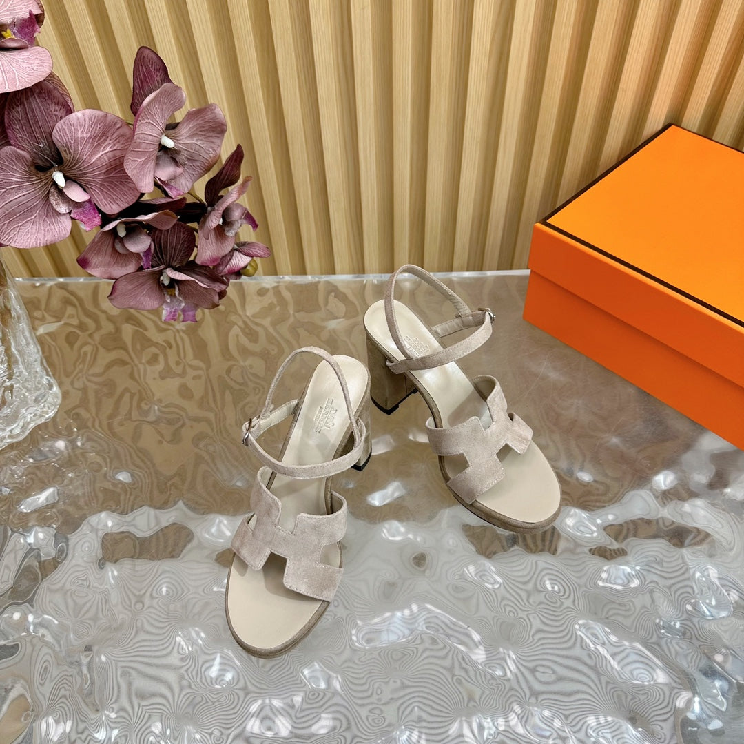 JAZZ 90 SANDAL IN PASTEL GRAY SUEDE - 35