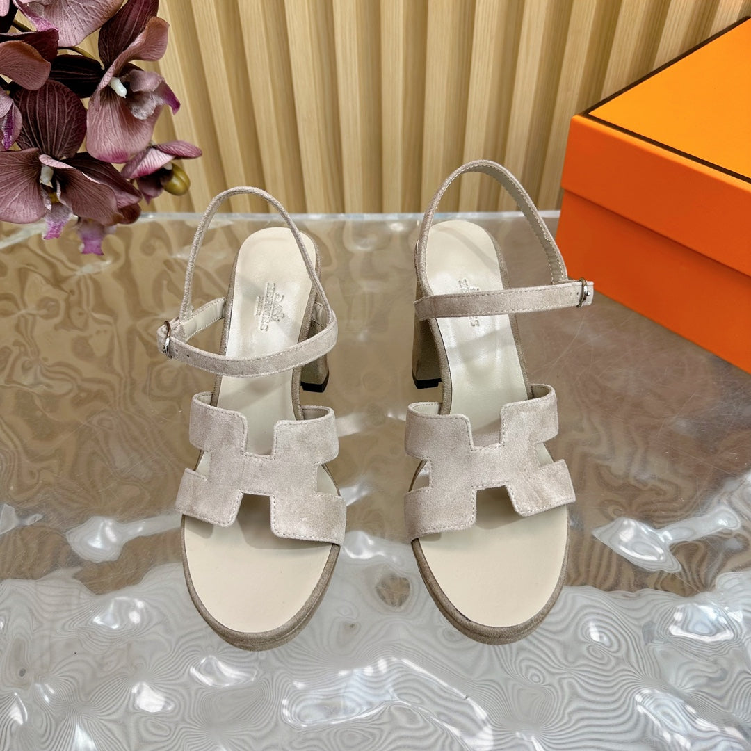JAZZ 90 SANDAL IN PASTEL GRAY SUEDE - 35