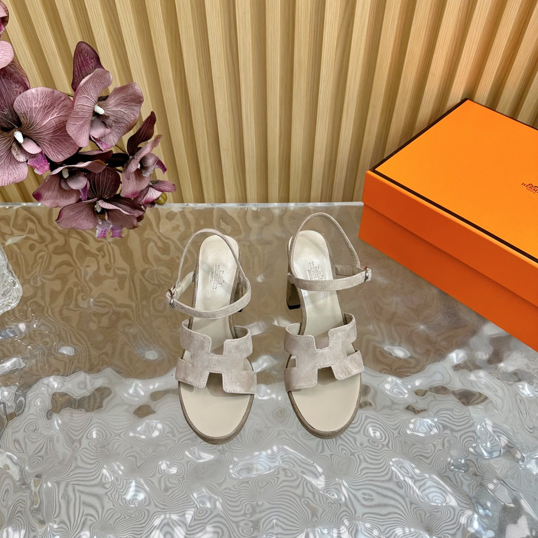 JAZZ 90 SANDAL IN PASTEL GRAY SUEDE - 35