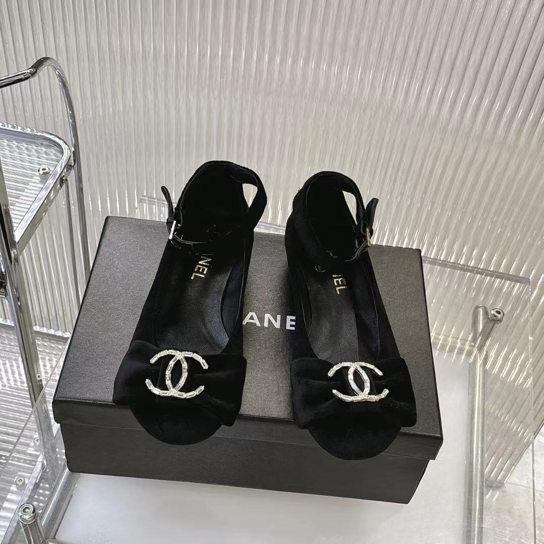 BOW MARY JANE SHOES IN BLACK VELVET - 35